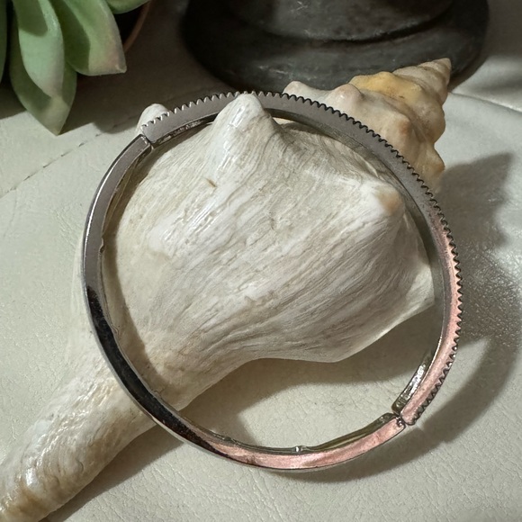 Crystal Encrusted Bangle-Silver Toned - Picture 7 of 15